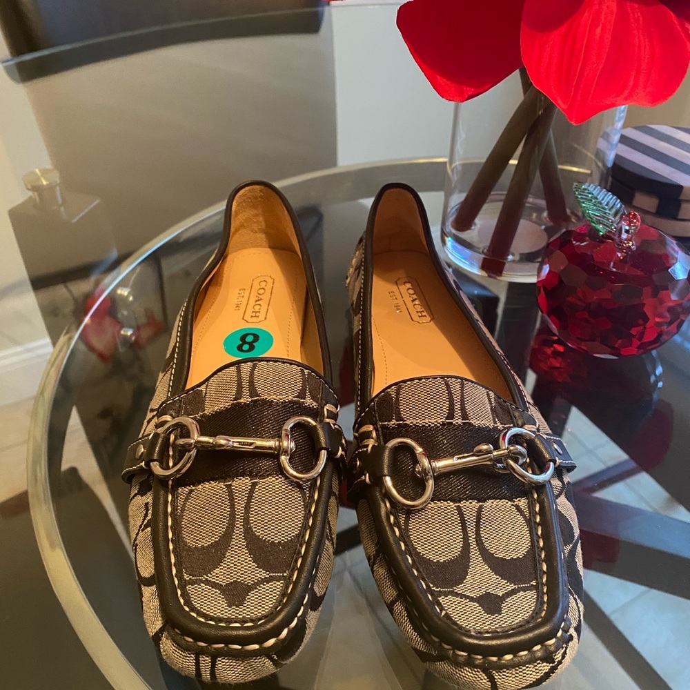 Black and grey Coach Loafer, brand new in a size 8.